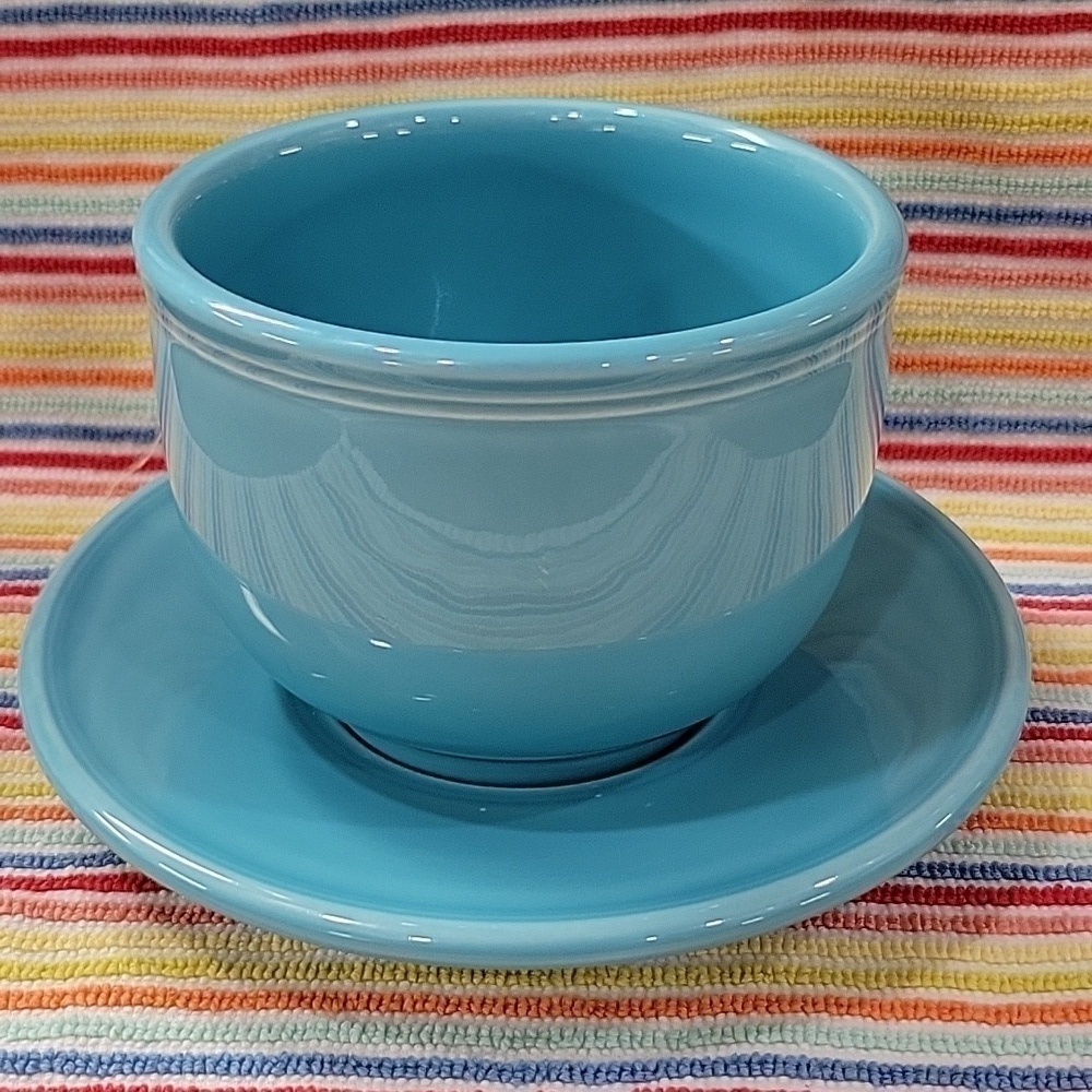 Fiesta Chili Bowl/Jumbo Saucer Set Turquoise P86